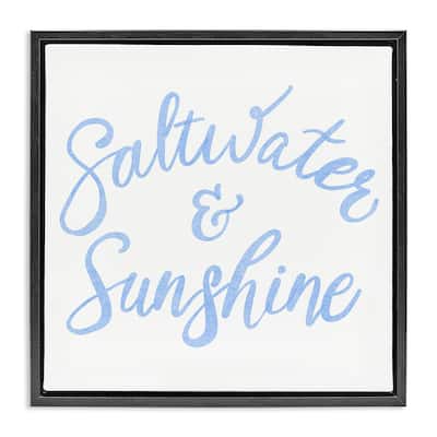 Stupell Minimal Saltwater & Sunshine Framed Floater Canvas Wall Art Design By SunDance Group