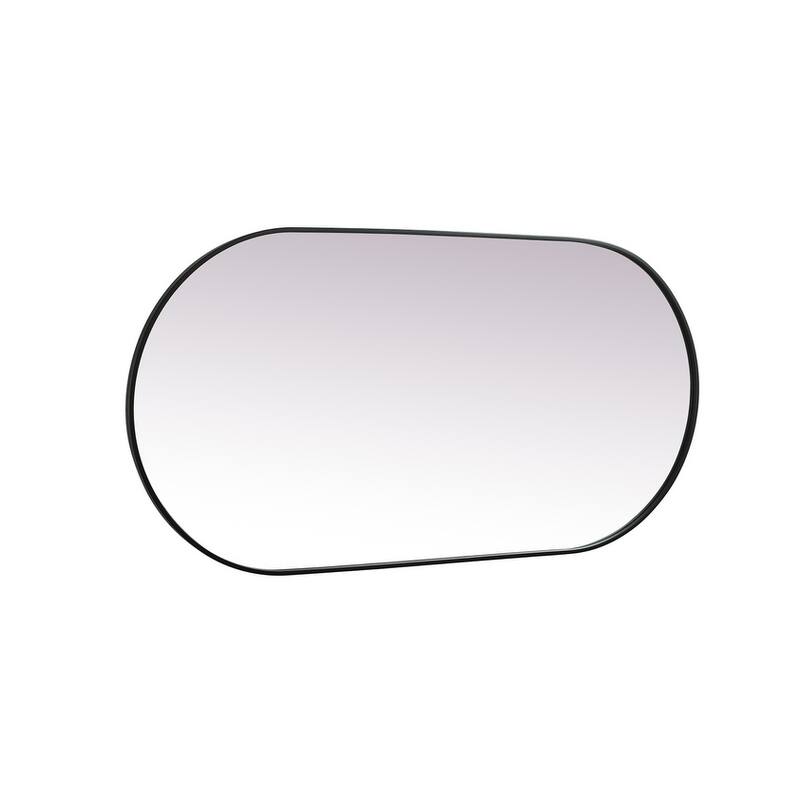Indigo Home Metal Frame Oval Mirror 30x60 Inch