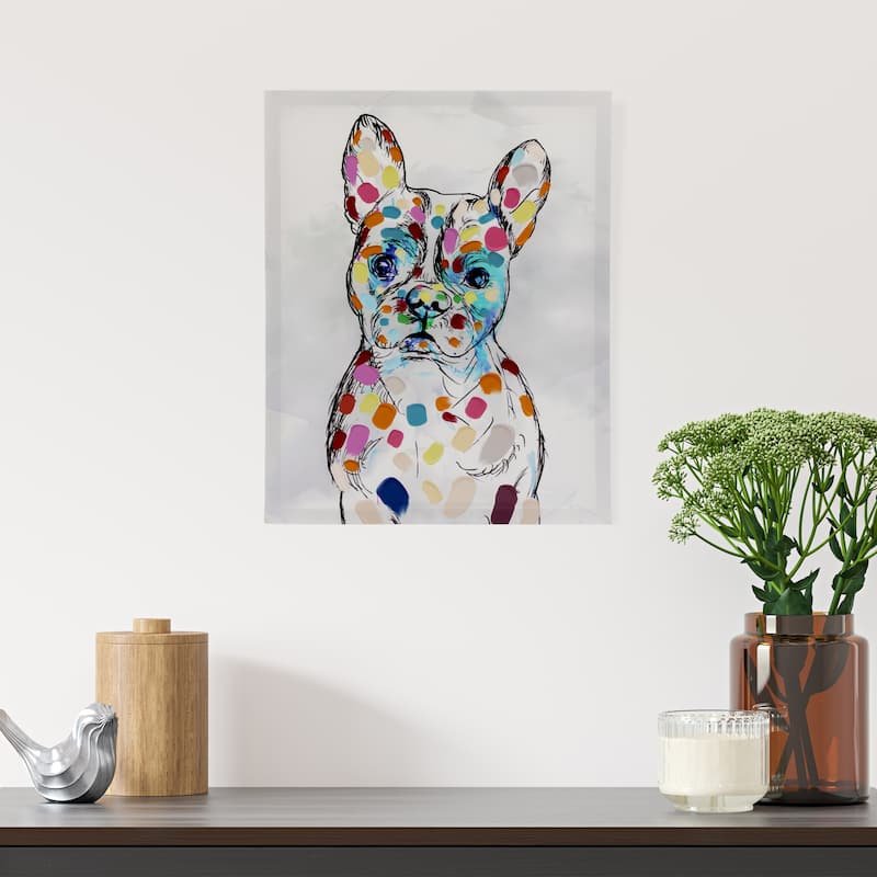 French Bulldog Watercolor Canvas Wall Art - 19.5" x 15.75"