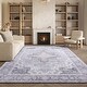 preview thumbnail 6 of 18, SAFAVIEH Tucson Machine Washable Slip Resistant Korneliya Oriental Medallion Rug - Light Grey/Rust - 5' x 8'