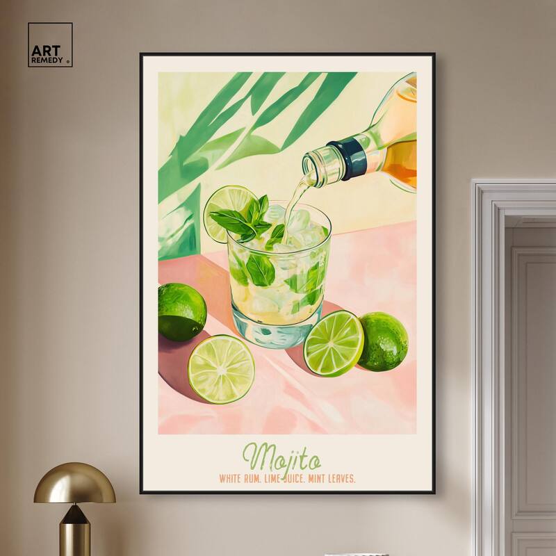 Mojito Recipe Poster Canvas by Art Remedy