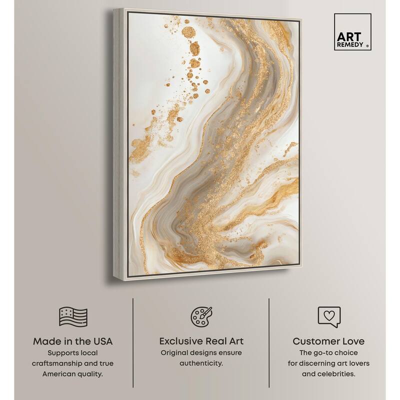 Gold Vein Canvas by Art Remedy