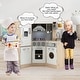 preview thumbnail 2 of 5, Kids Corner Wooden Kitchen Playset with Cookware Accessories - 41.5" x 19.5" x 33.5"( L x W x H)