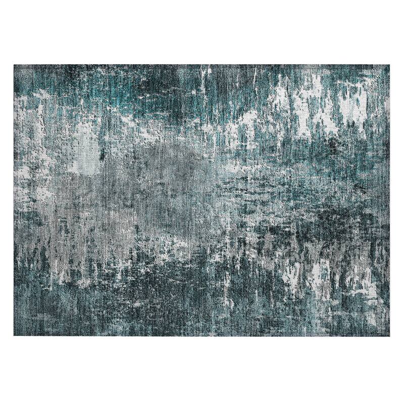 Machine Washable Indoor/ Outdoor Chantille Abstract Contemporry Rug