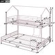 preview thumbnail 2 of 34, Contemporary Design Twin over Full Metal House Bunk Bed, Safety and Convenience, Stability and Durability, Space-saving, Pink