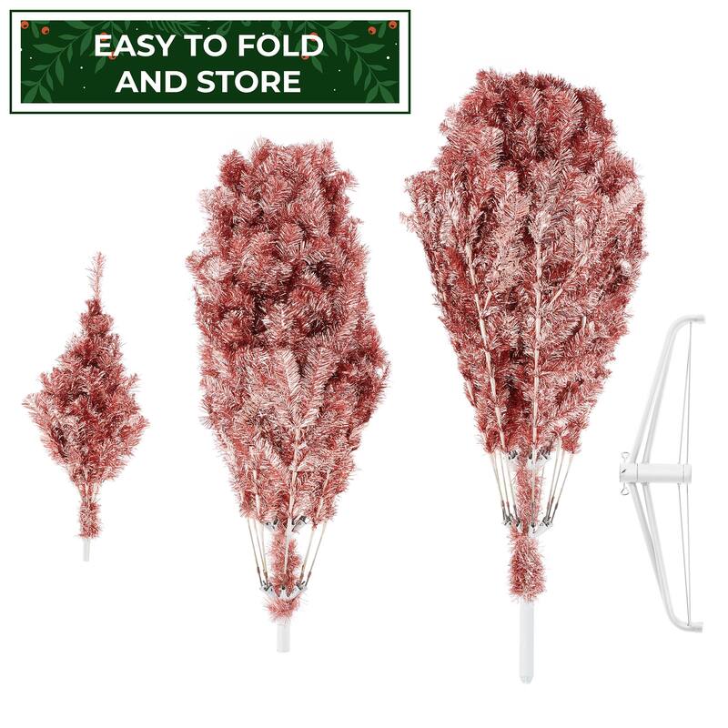 75ft Rose Gold Artificial Holiday Christmas Tree with Metal Stand - Rose Gold - 7.5 ft