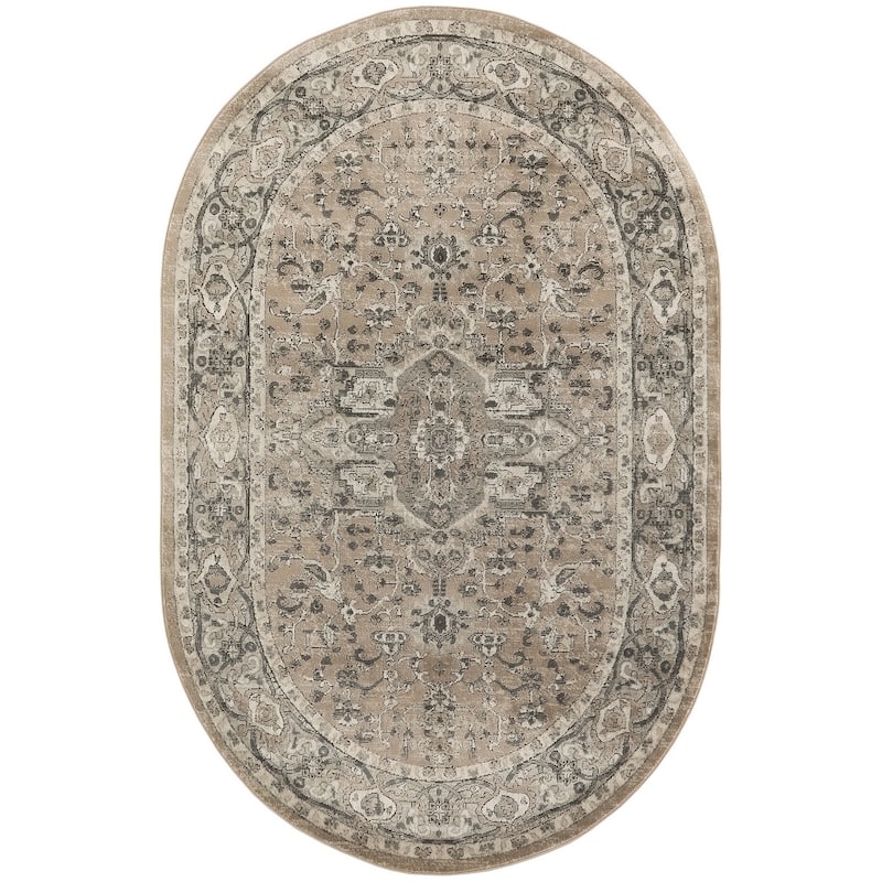 Lodux Power Loomed Distressed Traditional Durable Area Rug By HomeRoots