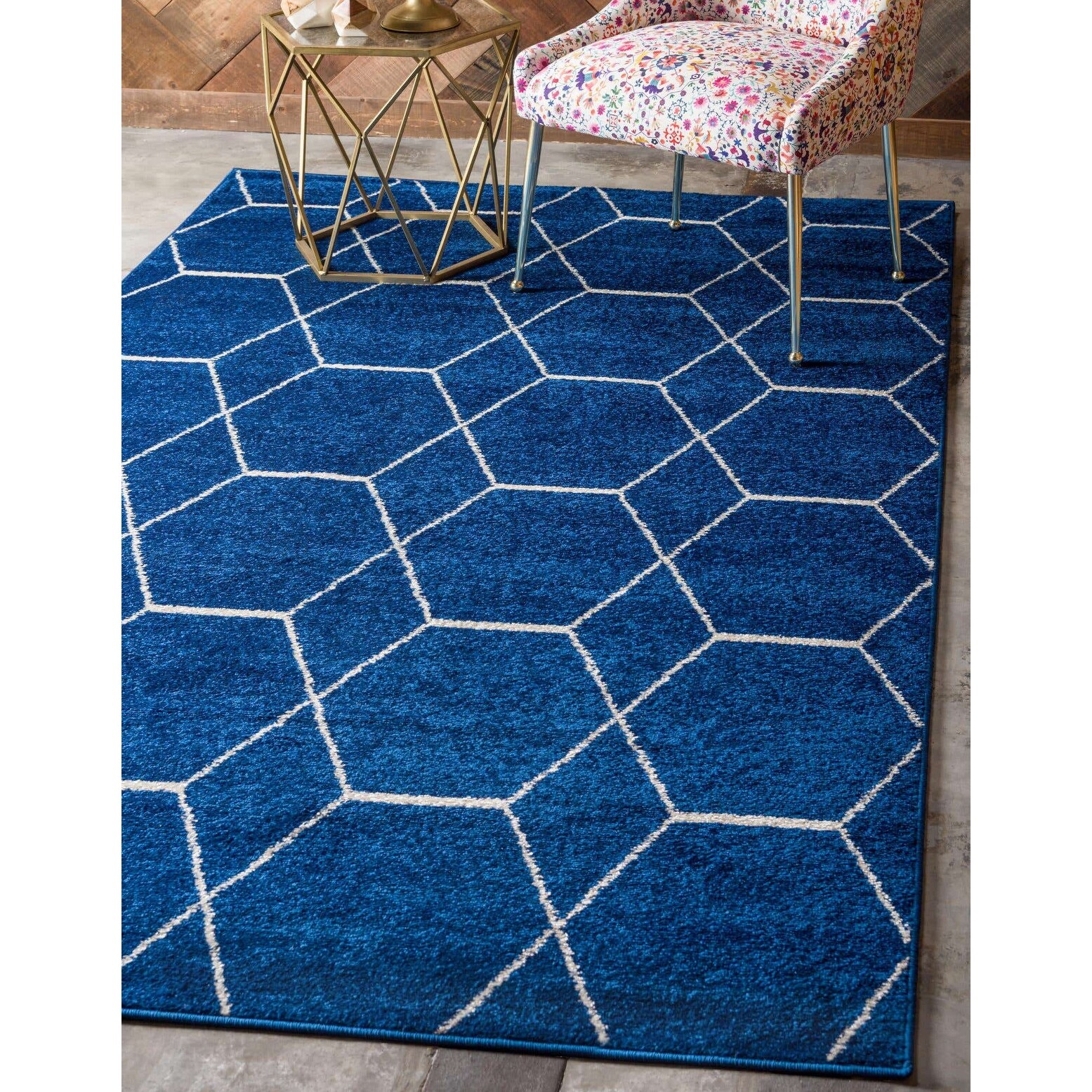 Unique Loom Trellis Frieze Collection Lattice Moroccan Geometric Modern Area Rug 