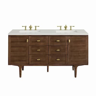 James Martin Vanities 670-V60D-3LDL Amberly 60" Double Basin Wood