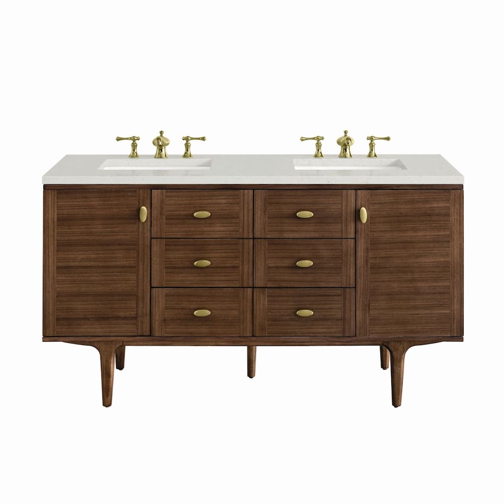 James Martin Vanities 670-V60D-3LDL Amberly 60" Double Basin Wood