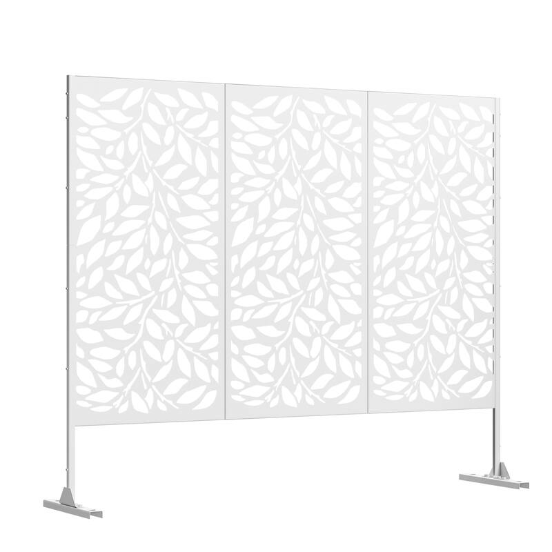 Spring Metal Privacy Screen Panel Free Standing - 72*47