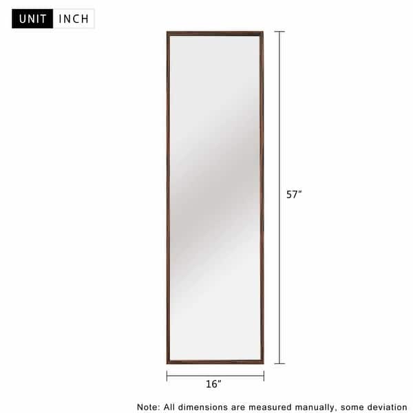 Chic Solid Wood Full Length Floor Mirror with Standing Bed Bath