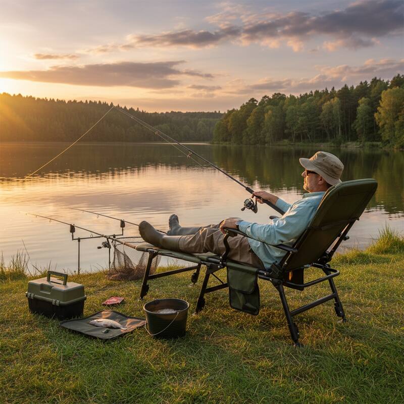 Gymax Oversized Foldable Fishing Chair for Adults Camping Chair w/