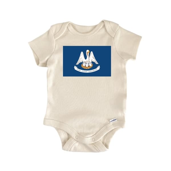 slide 2 of 6, Louisiana - Baby Boy Girl Clothes Infant Bodysuit Funny Blue - 0-3M