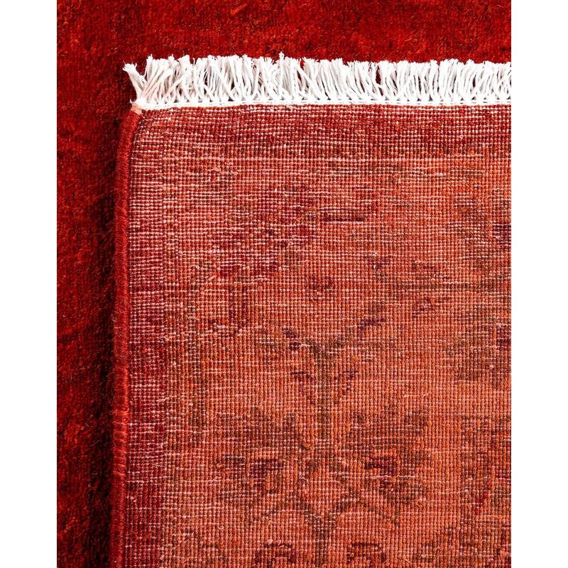 Contemporary Overdyed Wool Hand Knotted Runner - 2' 7" x 4' 8"