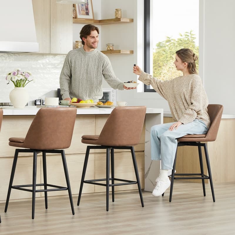 Ariel Counter Height Swivel Barstool Set