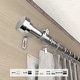 preview thumbnail 6 of 5, InStyleDesign Beret 1 inch Diameter Adjustable Curtain Rod 120 to 170 inches - Satin Nickel