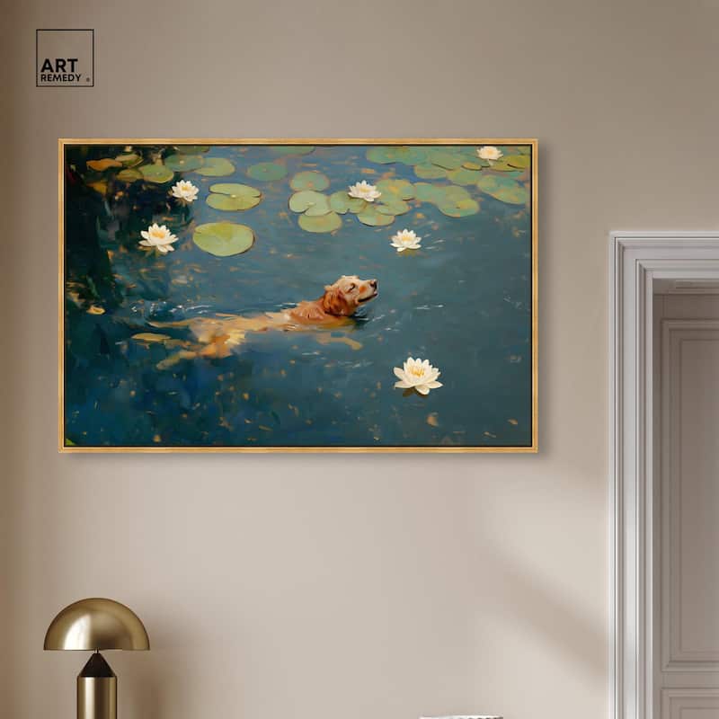 Pond Pup I Canvas by Art Remedy