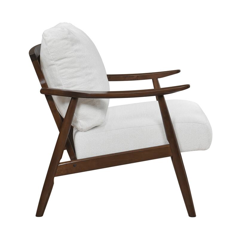 Oliver 31" Textured Accent Chair - Solid Wood Frame, Reversible Back