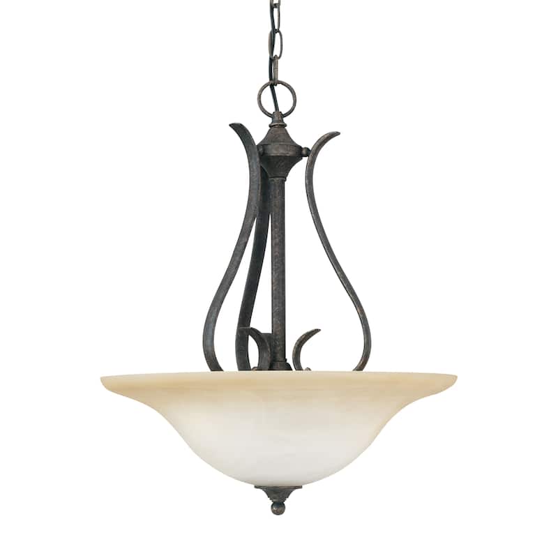 Prestige 18-inch Wide 3-Light Pendant in Sable Bronze - 18in W x 18in D x 22.75in H - Sable Bronze