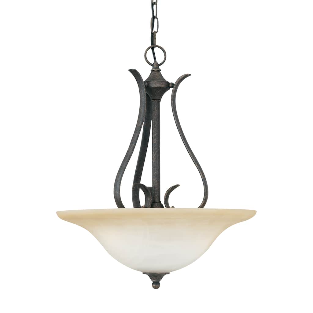Prestige 18-inch Wide 3-Light Pendant in Sable Bronze - 18in W x 18in D x 22.75in H