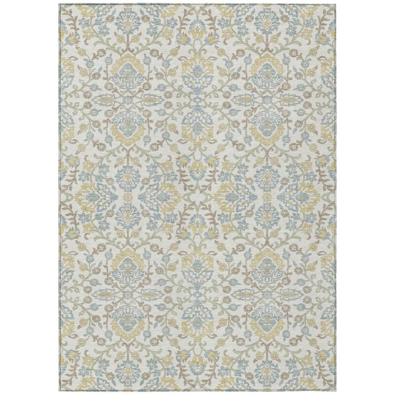 Machine Washable Indoor/ Outdoor Traditional Hartman Chantille Rug