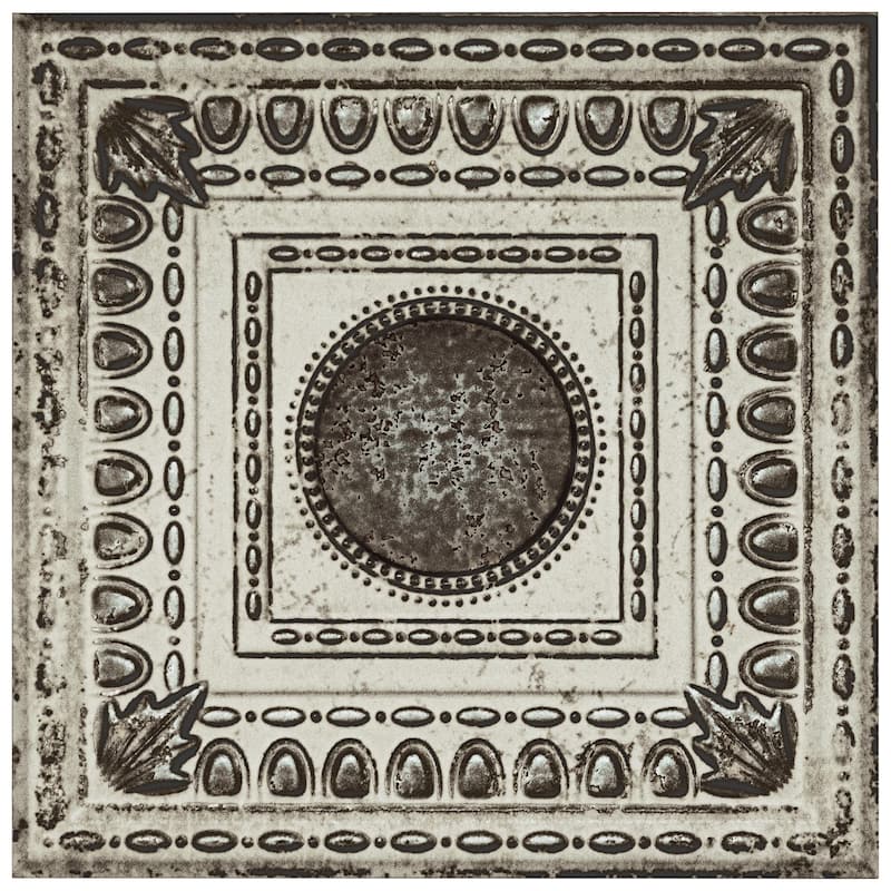 Merola Tile Ritz Anticatto White 7-7/8" x 7-7/8" Ceramic Wall Tile