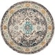 preview thumbnail 25 of 164, SAFAVIEH Monaco Lillie Boho Medallion Distressed Area Rug 6'7" Round - Grey/Light Blue