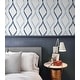 preview thumbnail 6 of 20, NextWall Ogee Ribbon Peel and Stick Wallpaper