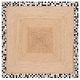 preview thumbnail 2 of 4, SAFAVIEH Handmade Natural Fiber Lili Farmhouse Cowhide Leather & Jute Rug 6' Square - Natural/Grey - Square