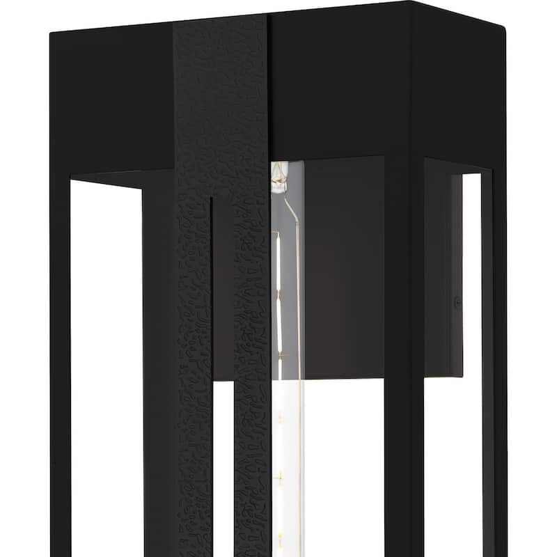 Matte Black Outdoor Wall Lantern from the Boswell Collection