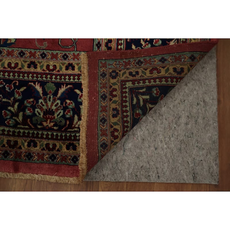 Hand Knotted Oriental 100% Wool Carpet Traditional Floral Red Sarouk Area Rug - 11' 9'' X 7' 9''