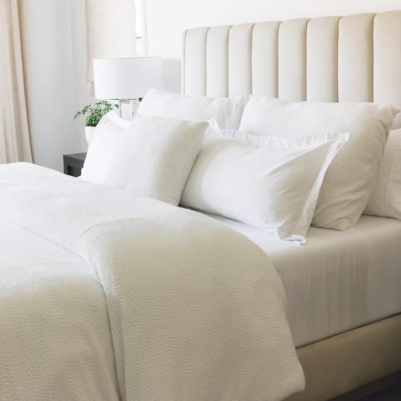 Jennifer Adams Oversized Boucle Resort Lounger Pillow 28x36" - 28" x 36" - White