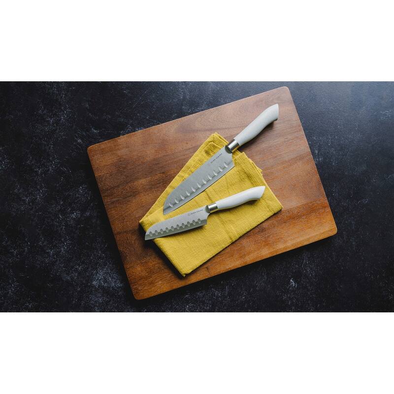 Dura Living EcoCut 2-Piece Santoku Knife Set , Eco-Friendly Handles with Blade Guards