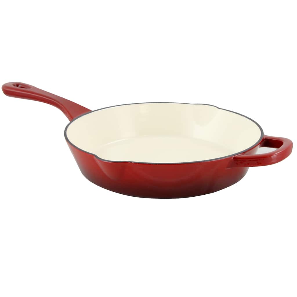 Crock Pot Artisan Enameled Cast Iron Round Skillet