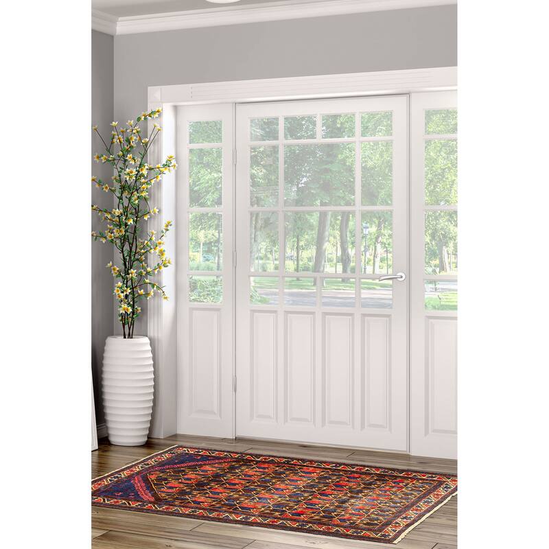 ECARPETGALLERY Hand-knotted Teimani Dark Navy Wool Rug - 2'11 x 4'0