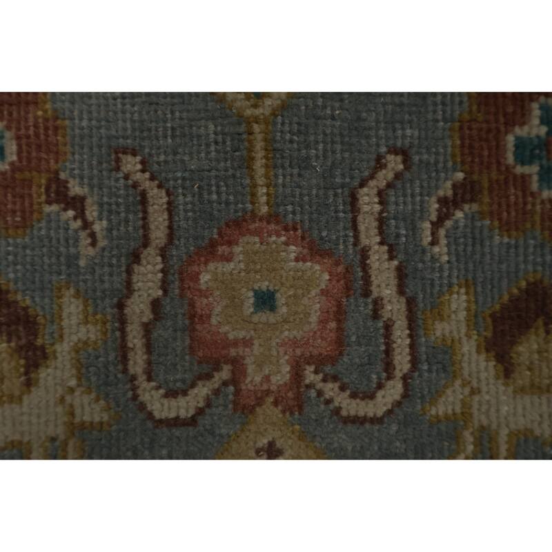 Hand Knotted Oriental 100% Wool Carpet Traditional All-Over Navy Blue & Blues Ziegler Area Rug - 3' 9'' X 2' 0''