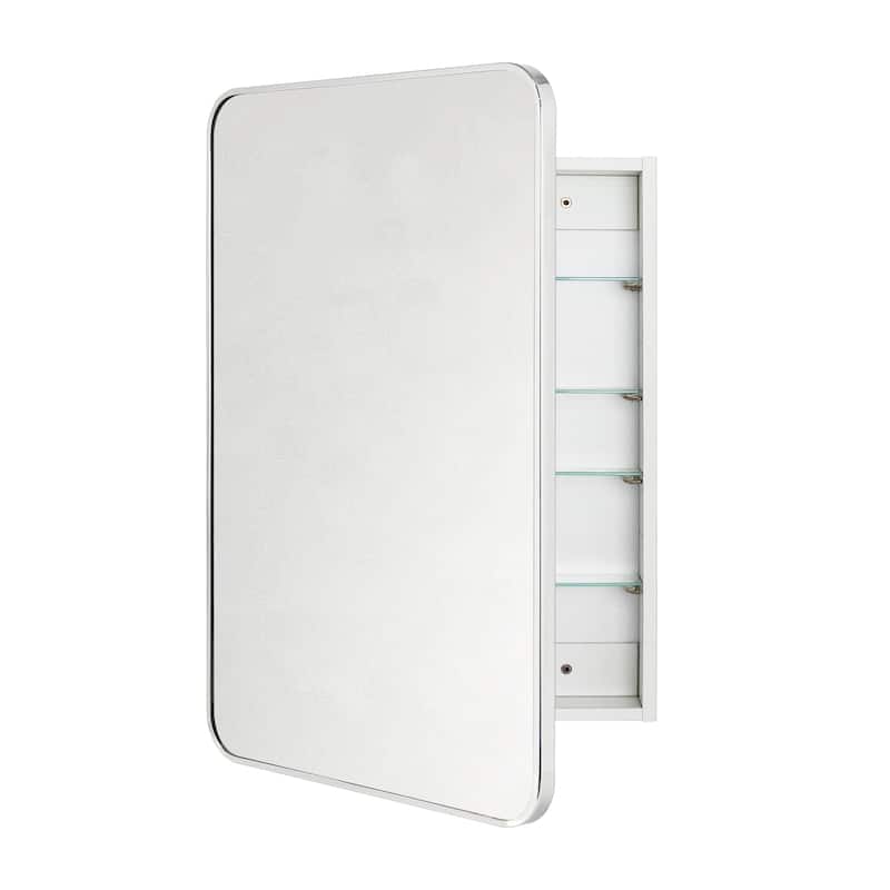 TEHOME Garnes Recessed or Surface Mount Framed Medicine Cabinet with Adjustable Shelves