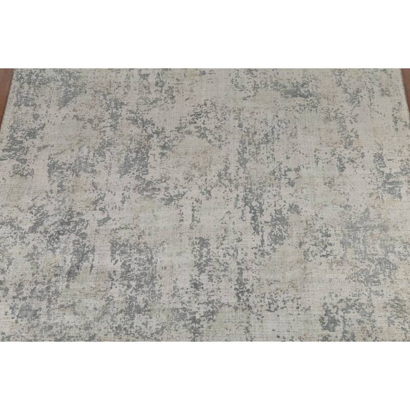 All-Over Abstract Indian Area Rug Hand-Knotted Wool Carpet - 8'0"x 11'5"