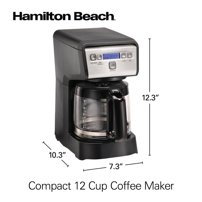 Hamilton Beach 12 Cup Compact Programmable Coffee Maker