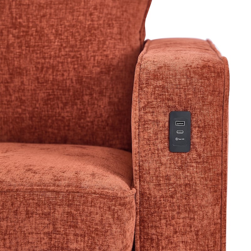 82.7" Sofas for Living Room, Comfy Love Seat Couches, Corduroy Loveseat Sofa,, Easy Assembly with USB