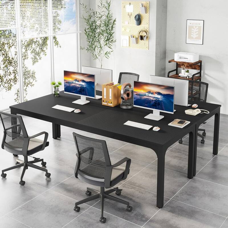 78.7" Extra Long 2-Person Computer Desk, Double Workstation for Home Office