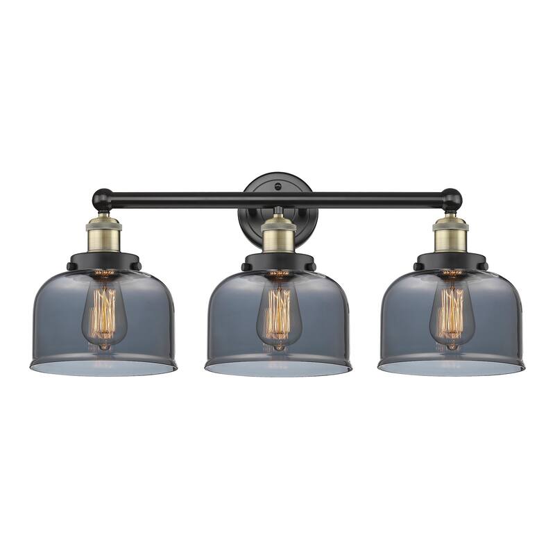 Innovations Lighting 616-3W-10-25 Bell Vanity Bell 3 Light 25" Wide - Black Antique Brass / Plated Smoke