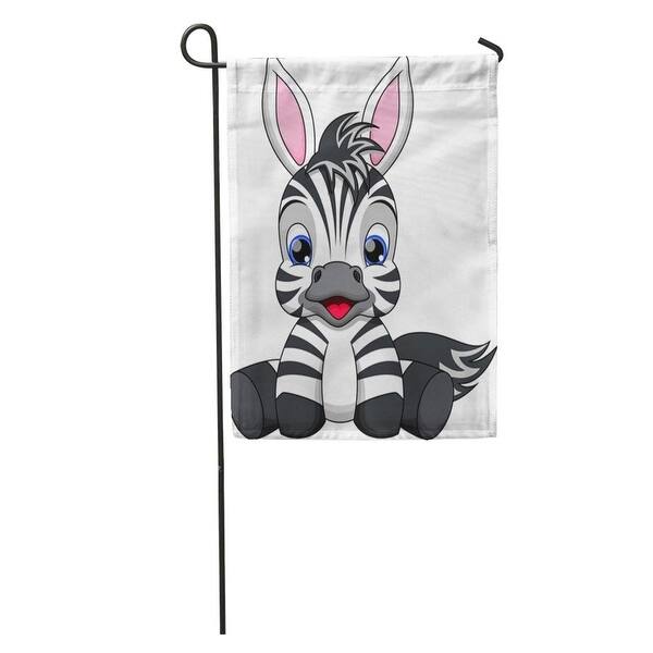 Shop Of Cute Baby Zebra Cartoon Black Horse White Adorable Garden Flag Decorative Flag House Banner 12x18 Inch On Sale Overstock 31336247