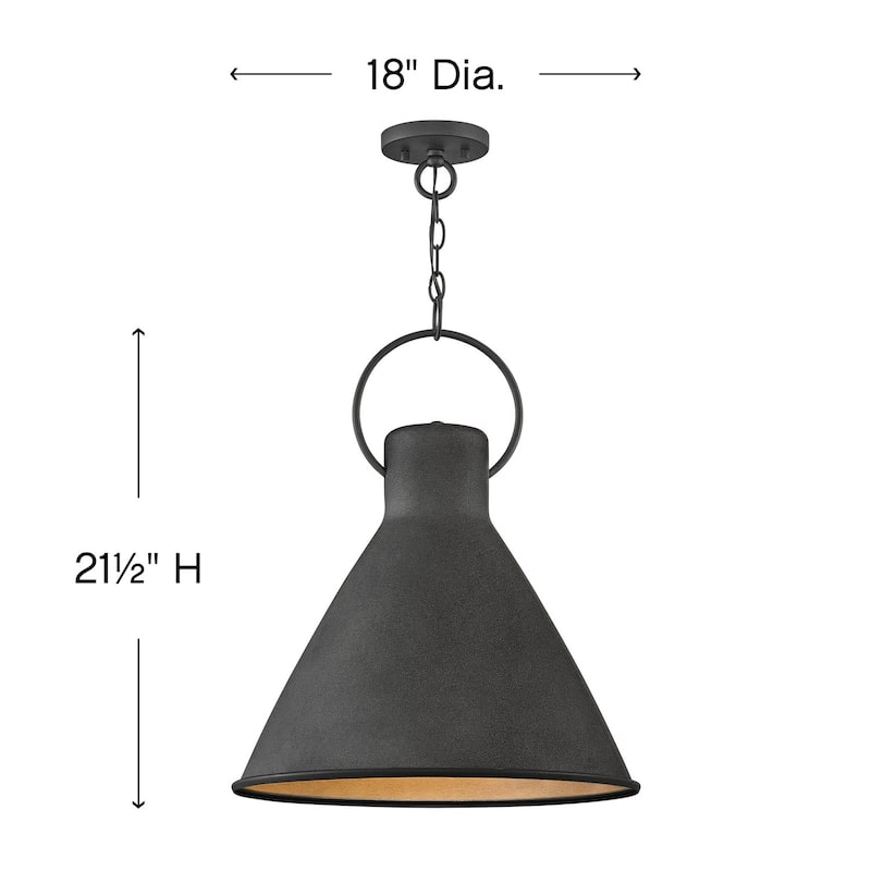 Hinkley Lighting Winnie Single Light 18" Wide Pendant