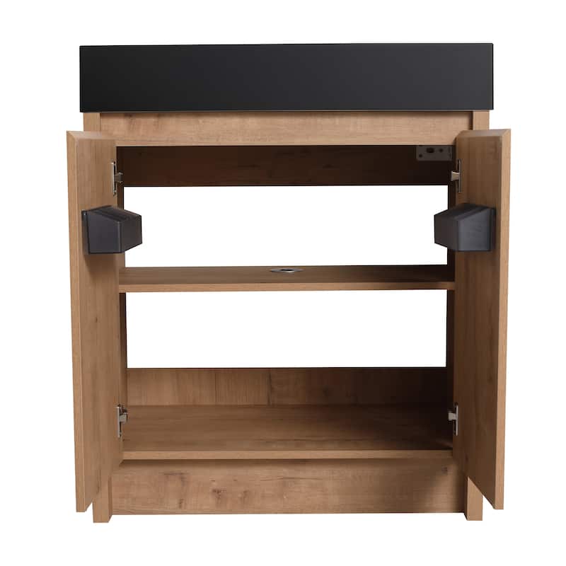 Bathroom Vanity With Sink In 24/30 Inch, Freestanding Bathroom Vanity With Soft Close Door And Adjustable Shelves