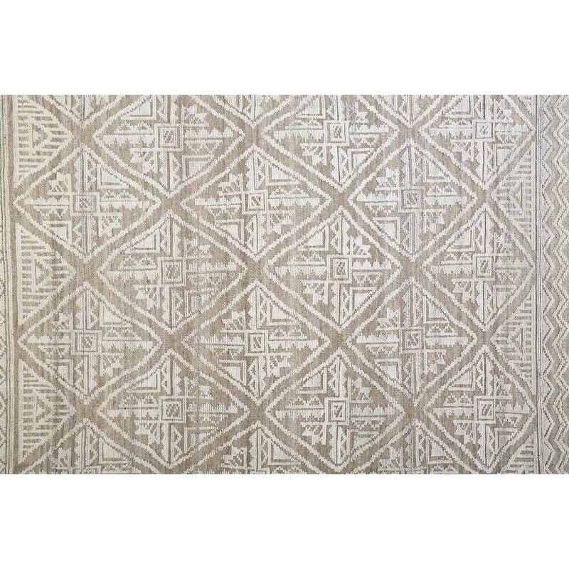 Eckhart Nomadic Diaimond Pattern Rug, Ivory/Tan, Area Rug