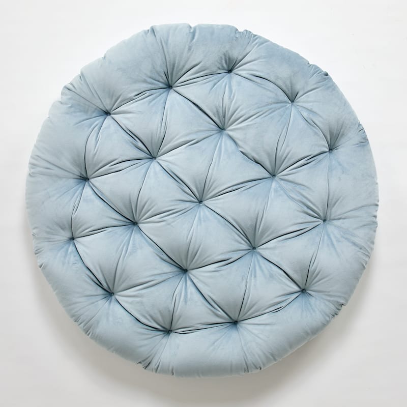 Sorra Home Solid Velvet Indoor Papasan Cushion