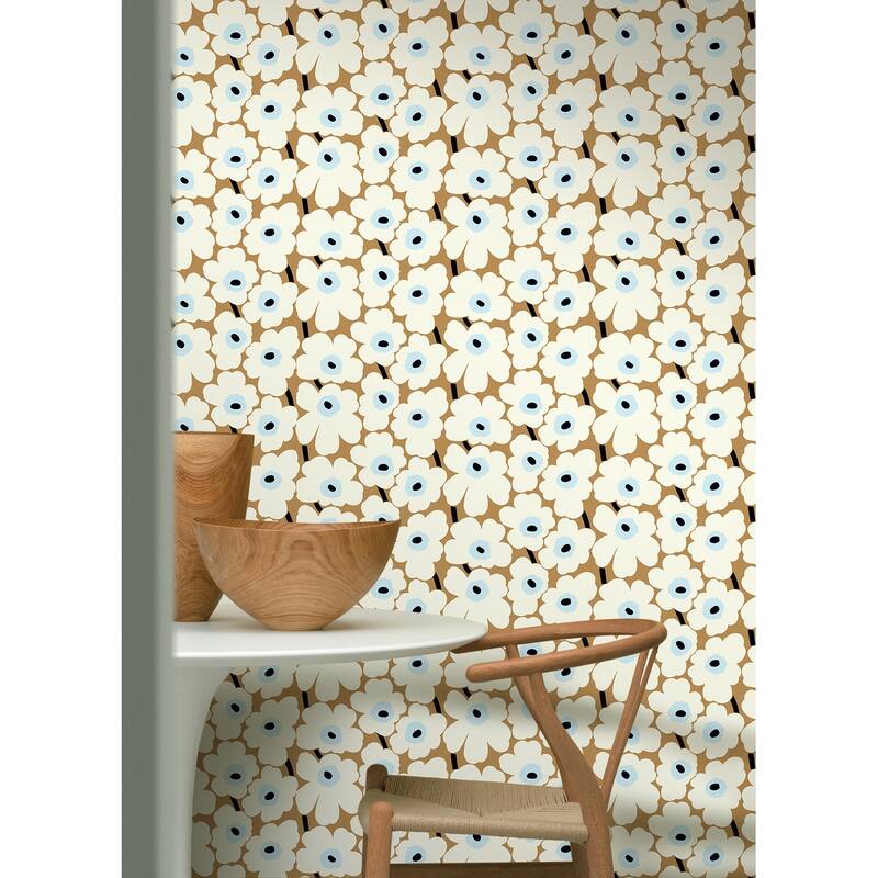 Marimekko Beige Pieni Unikko Peel & Stick Wallpaper
