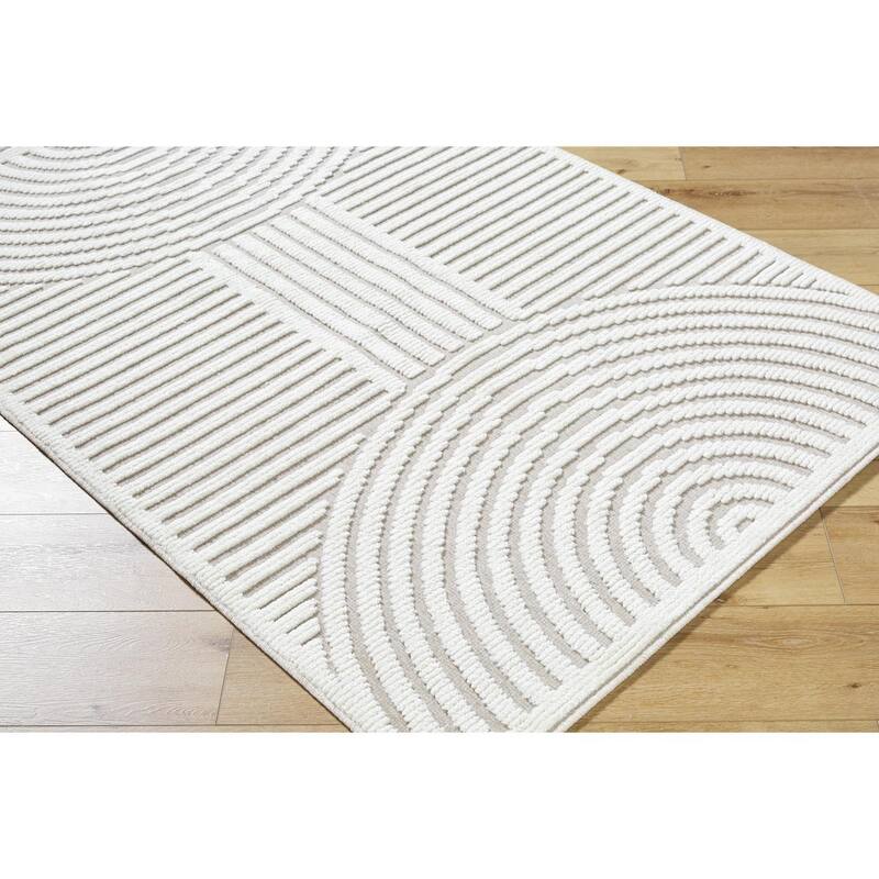 Livabliss Remi Mod Stripe Machine Washable Area Rug